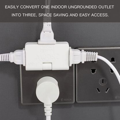 3 Way Flat Plug Adapter Power Plug