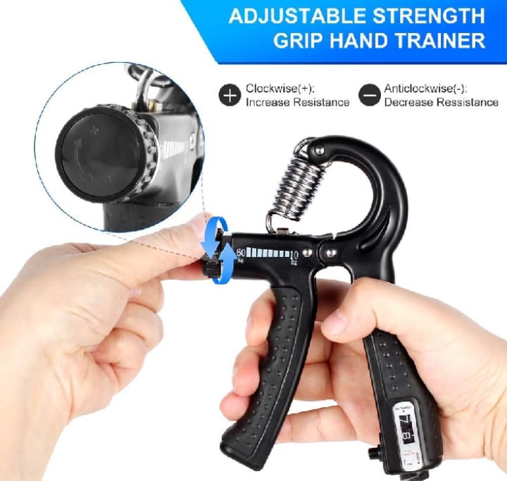 Adjustable Resistance Non-Slip Hand Grip Strength Trainer Fingers Wrist Forearm Exerciser Workout Gear Home Gym Exercise Equipment Hand Gripper 5-60KG Non-Slip Hand Strengthen